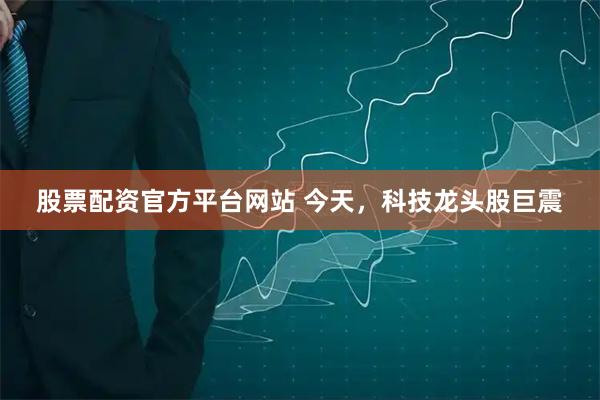 股票配资官方平台网站 今天，科技龙头股巨震
